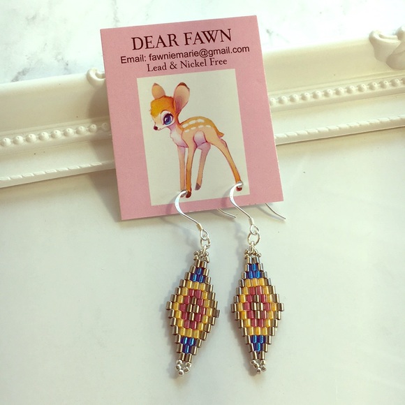 New sterling silver hook beaded sunshine earrings - Picture 5 of 8